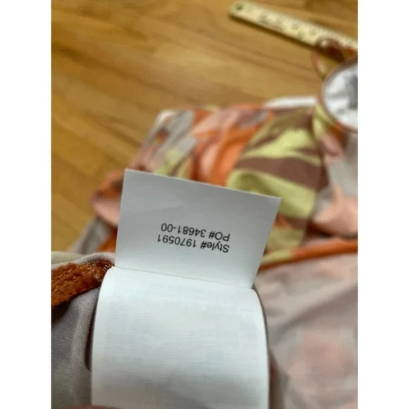 PrAna Women's XL Orange Dress Polyester Tropical Racerback Tank Summer Cocktail - Picture 9 of 10